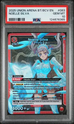 (POP 11). Black Clover Noelle Silva SR Clover Card #BCV-1-083 Psa10 - Image 1