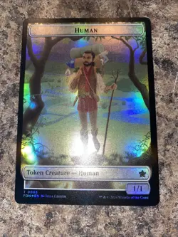 FOIL - MTG - Human Knight Double-Sided Token - Foundations - Image 1
