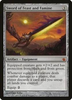 Sword of Feast and Famine NonFoil Mirrodin Besieged 138 NM MTG - Image 1