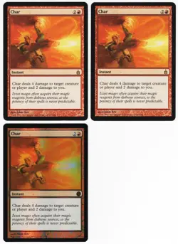 Char x3 3x Various Sets (1-FOIL, 2-REG) Red Mythic Rare Instant MTG NM AZ1 - Image 1