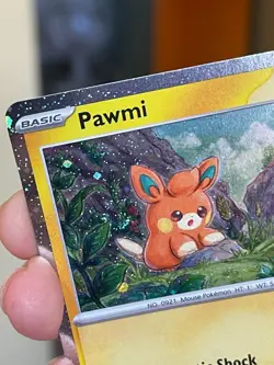 POKEMON PAWMI 074/193 COMMON COSMOS HOLOFOIL WITH SWIRL NM PALDEA EVOLVED CARD - Image 5