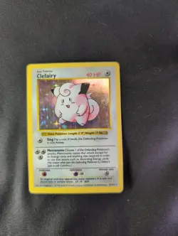 Clefairy 5/102 Base Set (Shadowless) Holo Vintage Pokemon WOTC - Image 1