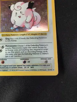 Clefairy 5/102 Base Set (Shadowless) Holo Vintage Pokemon WOTC - Image 5