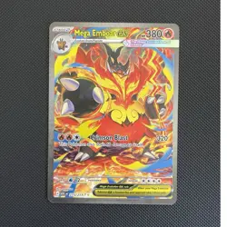 Pokemon Mega Emboar EX Secret Rare Holo Full Art ASC 273/217 - Image 1