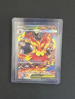 Pokemon Mega Emboar EX Secret Rare Holo Full Art ASC 273/217 - Image 3