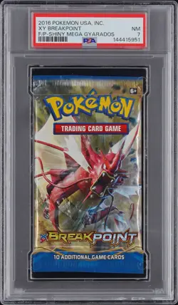 2016 Pokemon USA Inc XY Breakpoint Shiny Mega Gyarados PSA 7 Foil Booster MINT - Image 1