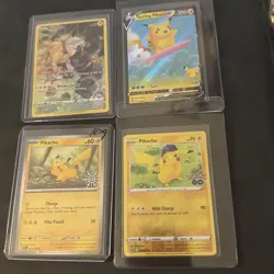 Pokemon TCG Lot of 4 Pikachu Cards NM - Image 1