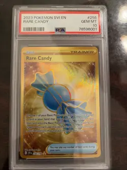 Pokemon TCG Rare Candy Scarlet & Violet Base Set Hyper Rare Card 256/198 PSA 10 - Image 1