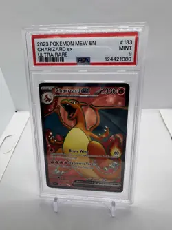 2023 POKEMON MEW EN-151 183 CHARIZARD EX ULTRA RARE PSA 9 - Image 1