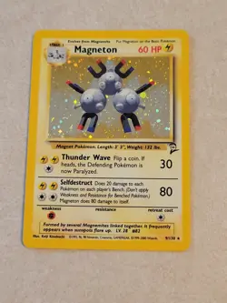 Holo Pokemon Card - Magneton - Base Set 2 9/130 - Image 1