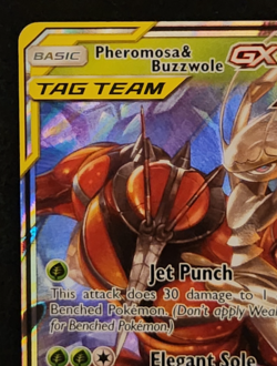 2019 Pokemon Unbroken Bonds Pheromosa & Buzzwole GX Tag Team #1/214 EX-NM - Image 2