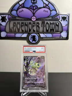 2021 POKEMON SWORD & SHIELD FUSION STRIKE #245 FULL ART/CELEBI V PSA 9 - Image 1