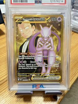 Team Rocket's Mewtwo ex 240 Hyper Rare PSA 10 Pokemon 2025 Destined Rivals Gold - Image 3