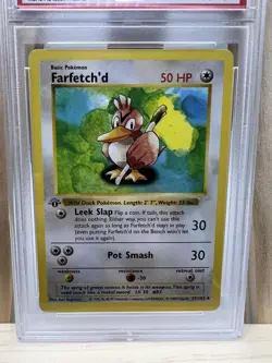 Pokemon 1st Edition Shadowless Farfetch’d PSA 10 Gem mint - Image 4