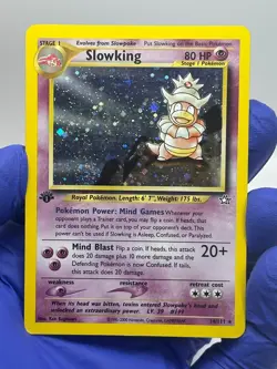 Pokemon English Holo Slowking w SWIRL 1st Edition Neo Genesis 14/111 LP - Image 3