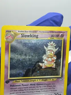 Pokemon English Holo Slowking w SWIRL 1st Edition Neo Genesis 14/111 LP - Image 4