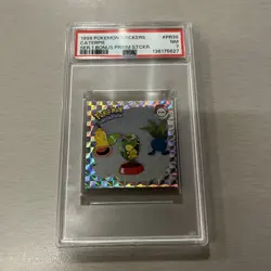 PSA 7 - 1999 Artbox Stickers Series 1 Prizm Caterpie Weepinbell Oddish #Pr39 - Image 1
