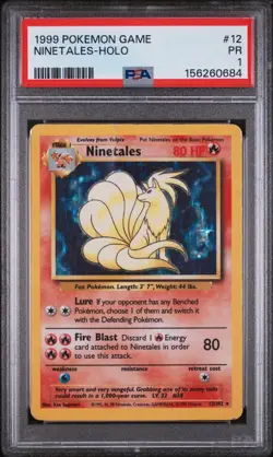 PSA 1 - Pokemon Ninetales 012/102 Base Set Holo English - Image 1