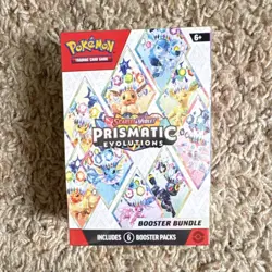 Pokemon Scarlet & Violet Prismatic Evolutions Booster Bundle Box Eevee 6 Packs - Image 1