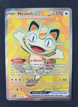 Meowth ex 107/088 ME03 Pokemon Perfect Order Holo Near Mint NM - Image 1
