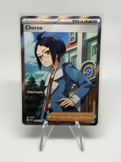 Cheren 258/217 ME: Ascended Heroes Trainer Supporter Full Art Pokemon NM - Image 1