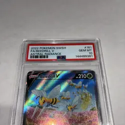 BEEDRILL V POKEMON HOLO ASTRAL RADIANCE 2022 161/189 PSA 10 GEM MT - Image 3