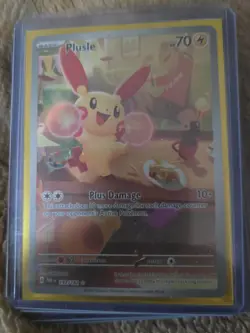 Pokemon Plusle Illustration Rare Holo SV04: Paradox Rift 193/182 70 HP English - Image 1