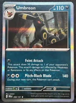 Umbreon 059/131 Holo Rare Prismatic Evolutions Pokemon Holo Near Mint - Image 1
