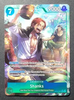 Shanks (Alternate Art) OP14-027 The Azure Sea's Seven Foil MINT One Piece TCG - Image 1