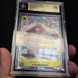 2026 ONE PIECE HEROINES BATTLE PACK WINNER #113 JEWELRY BONNEY BGS 10 Promo - Image 2