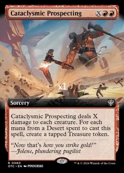 MTG Borderless CMD: Outlaws of Thunder Junction OTC Cataclysmic Prospecting MINT - Image 1