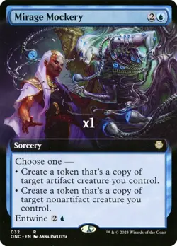 MTG Borderless Commander: Phyrexia: All Will Be One ONC Mirage Mockery MINT - Image 1