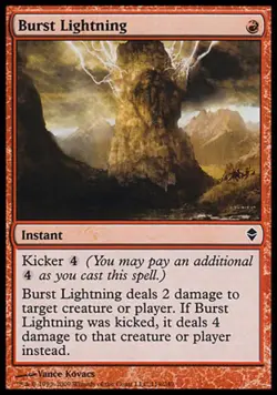 Burst Lightning - Light Play MTG Zendikar - Image 1