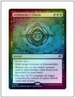 1x Archenemy's Charm, Foil, Magic the Gathering MTG NM - Image 1