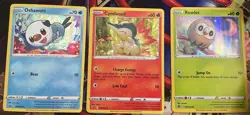 Rowlett Cyndaquil and Oshawott SWSH220/221/222 Holo Black Star Promo Pokemon TCG - Image 1