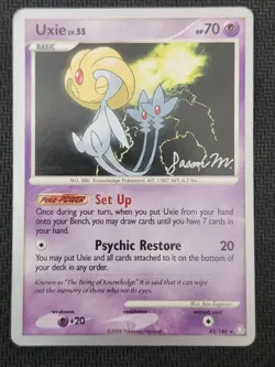 Pokemon Uxie 43/146 World Championship Jason M Black & White Legends Awakened - Image 1