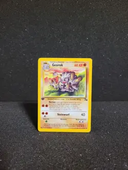 Pokemon Karte Georok - 1. Edition Near Mint - 37/62 Fossil Set - Image 1