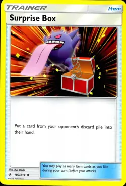 SURPRISE BOX 187/214 UNCOMMON UNBROKEN BONDS POKEMON NM - Image 1