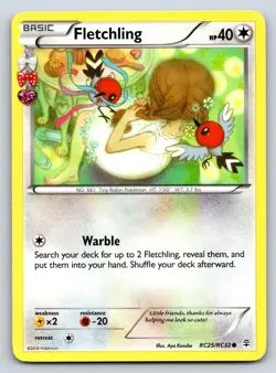 Fletchling RC25/RC32 Common Generations Pokemon Near Mint - Image 1
