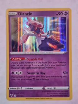 Diancie 079/185 Holo Rare Vivid Voltage Pokemon Holo Lightly Played - Image 1