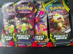 (Lot of 4) Pokemon Mega Evolution Perfect Order Sleeved Booster Pack - Image 1