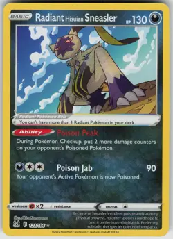 Radiant Hisuian Sneasler 123/196 Radiant Rare Lost Origin Pokemon Near Mint - Image 3