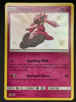 Diancie SV36/SV94 Pokemon TCG Hidden Fates: Shiny Vault Shiny Holo Rare NM - Image 1