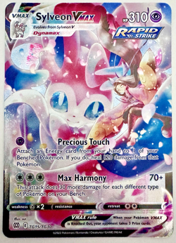 SYLVEON Vmax TG15/TG30 Swsh09: Brilliant Stars--FULL ART-POKEMON-ULTRA RARE - Image 3