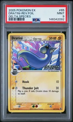 Dratini Delta Species 65/113 Reverse Holo TCG Pokemon PSA 9 English - Image 1