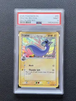 Dratini Delta Species 65/113 Reverse Holo TCG Pokemon PSA 9 English - Image 3