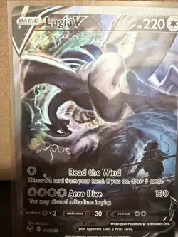 2022 POKEMON SWORD & SHIELD SILVER TEMPEST #186/195 LUGIA V ALT ART LP - Image 2