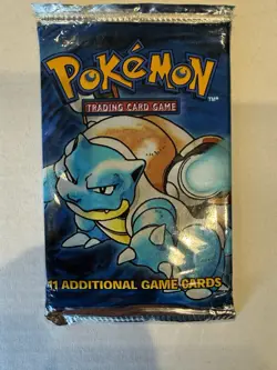 1999 Pokemon Base Set Unlimited Factory Sealed Pack BLASTOISE 20.59 grams - Image 1