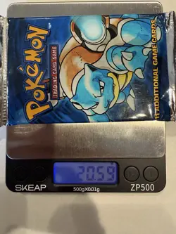 1999 Pokemon Base Set Unlimited Factory Sealed Pack BLASTOISE 20.59 grams - Image 5