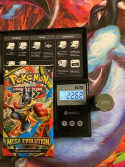 Very Heavy 22.62g Pokemon TCG Mega Evolution Booster Pack Factory Sealed - Image 1